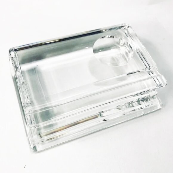 Baccarat Other - Baccarat Crystal France Book Shaped Pen Rest and Inkwell Paperweight Signed